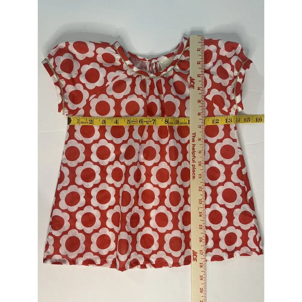 Mini Boden Girls Floral Cotton Top Size 5-6Y